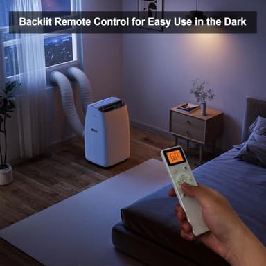 Gasbye Dual Hose Portable Air Conditioner, [2025 Upgraded] Full DC Inverter Compressor, Energy-Saving 13.6 CEER, Low Noise (45dB), Cools Room up to 500 Sq.Ft., Backlit Remote Control, 14,000BTU, White - Image 8