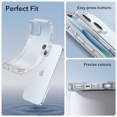 ESR Clear Case for iPhone 15 Plus Case, Shockproof Thin Cover, Yellowing-Resistant Slim Transparent TPU Phone Case, Zero Series, Clear - Image 6