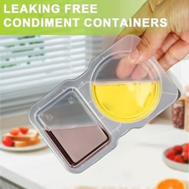 20 PCS Snack Containers with Lid, Leakproof Dipping Containers with 2 Compartments,Reusable Snack Pack Containers, Portion Control Condiment Container - Image 8