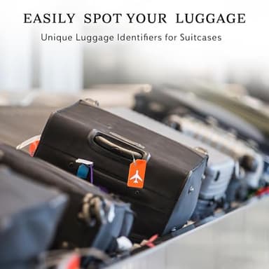 8 Pack Silicone Luggage Tag for Suitcases with Stainless Loop, TSA Approved, Privacy Protection Travel Essentials Bag Tags by Gostwo, Mixed Color - Image 3