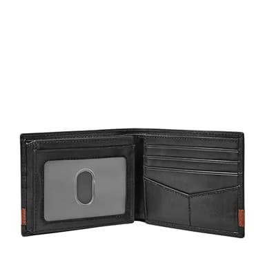 Fossil Men's Quinn Leather Bifold with Flip ID Wallet, Black, (Model: ML3644001) - Image 2
