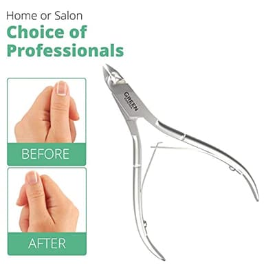 Professional Cuticle Trimmer Nail Cuticle Cutter Stainless Steel Cuticle Nippers with Sharp Blades of Cuticle Remover Clippers Manicure Tools Double Spring for Nail Care Pedicure Nail Tools (Silver) - Image 2