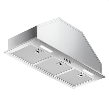 VIKIO HOME Range Hood Insert 30 Inch, Dual Inlet for 50% Better Suction, Includes 2 Charcoal Filters, 3-Speed Push Button Controls,5-Layer Aluminum Mesh Filter, Ducted/Ductless Kitchen Vent - Image 1