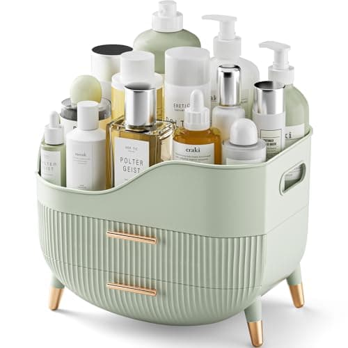 Pajiriona Makeup Organizer with Drawers,Skincare Organizer for Vanity,Storage Box with Handle,Large Cosmetic Display case for Dresser, Bathroom Countertop - Image 1