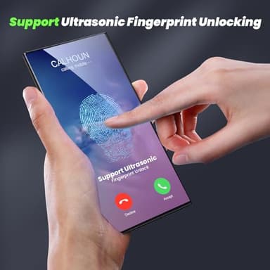 WSKEN for Samsung Galaxy S24 Ultra Privacy Screen Protector Tempered Glass [24° Anti-Spy] [Zero Bubble] [Auto Dust-Remove] [Support Fingerprint Unlock] Anti Glare HD 9H 6.8 inch - 2 Pack - Image 4