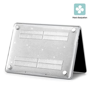 EooCoo Case Compatible with MacBook Air 13 inch M4 2025 2024-2022 Release M3 M2 A3240 A3113 A2681, Glitter Hard Shell&Keyboard Skin Cover&Screen Protector for Mac Air 13.6 inch Case, Sparkly Clear - Image 2
