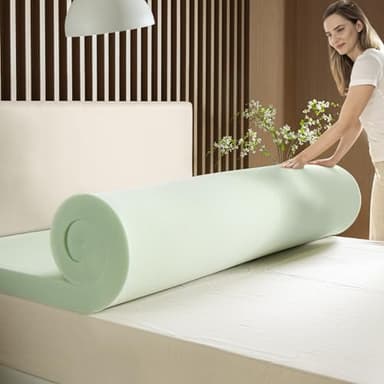 ZINUS 3 Inch Green Tea Memory Foam Mattress Topper, Smaller, More Convenient WonderBox Packaging, Pressure-Relieving Layers, CertiPUR-US Certified, Queen - Image 6