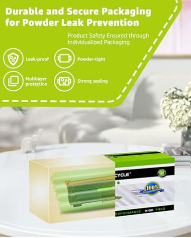 greencycle 141a Toner Cartridge Compatible Replacement for Hp 141A Black Laserjet Toner Cartridge Laser Jet MFP m140w Toner Laser Jet m110w Toner (2Pk,with chip) - Image 5