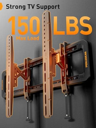 Perlegear Advanced Tilt TV Wall Mount, Pre-Assembled Tv Mount for Most 42-90 inch TVs up to 150 lbs, 6-inch Arm Extension, 15° Full Tilt, Fits 24″/16″ Wood Studs, Max VESA 600x400mm - Image 7