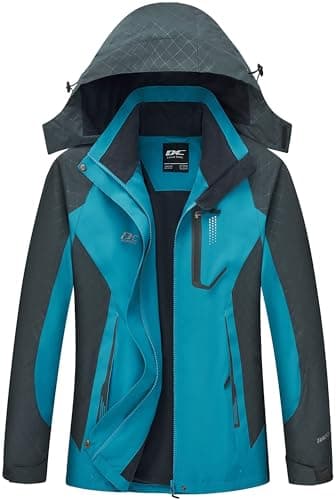 Diamond Candy Women's Waterproof Rain Jacket with Hood Lightweight Outdoors Raincoat - Image 1