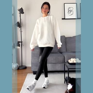 SINOPHANT High Waisted Leggings with Pockets Women, Full Length Capri Buttery Soft Stretchy Yoga Pants(Full Black,L-XL) - Image 5