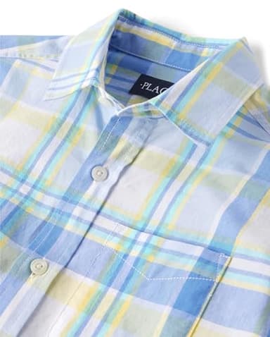 The Children's Place,Long Sleeve Poplin Button Up Shirt,Large (10/12) - Image 2