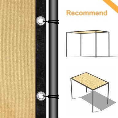 Pergola Shade Cover 8'X10' Outdoor Sun Shade Cloth with Grommets Shade for Patio, Carport, Backyard (Sand Color) - Image 7