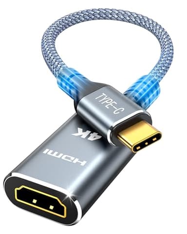 Highwings USB C to HDMI Adapter (4K@60Hz), USB Type C to HDMI Cable Adapter [High Speed, Thunderbolt 3/4 Ports], Compatible for iPhone 15/16 Pro/Max, MacBook Pro/Air, iPad, iMac and More - Image 1