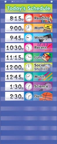 Daily Schedule Pocket Chart, Blue