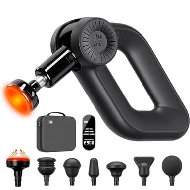 BOB AND BRAD D6 Pro Plus Massage Gun with Heat, Deep Tissue Percussion with 16mm Amplitude, Professional Muscle Massager Gun for Athletes, Quiet Electric Handheld Massager - Image 1