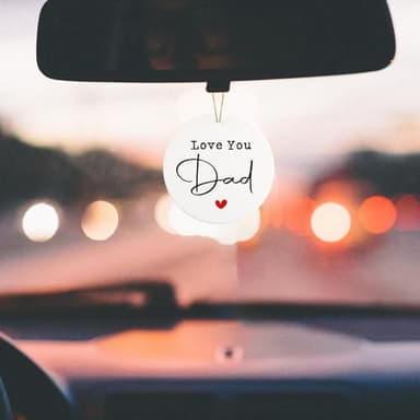 Lmaurrizt Dad Birthday Gift Ceramic Ornament Keepsake Sign Round Plaque Love You Dad Father's Day Gift Birthday Thanksgiving Christmas for Dad Daddy Papa Father Best Dad Ever Gifts, small, White - Image 4