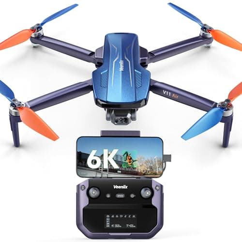 V11Air Drone with 6K UHD Camera for Adults, 3-Axis Brushless Gimbal, 4K/30FPS Video, 70Mins Flight Time with 2 Batteries Professional Quadcopter, 10000ft FPV Digital Transmission and Auto Return - Image 1