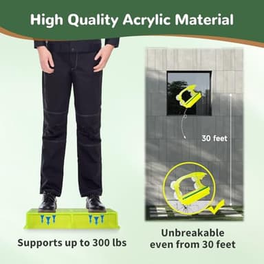 Window Bird Feeder with Strong Suction Cups, Durable Unique Transparent Yellow Acrylic, Perfect for Bird Watching, All-Weather Outdoor Use, Ideal Gift for Garden Outdoor Décor - Image 8