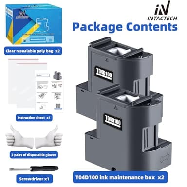 T04D100 Ink Maintenance Box for ET-15000 ET-3750 ET-4750 ET-4760 ET-3760 ET-4850 ET-3850 ET-3710 ET-3830 WF-2860 (T04D100 / EWMB2 / E-04D100) 2-Pack - Image 6