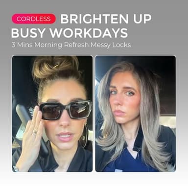 TYMO Cordless Hair Straightener Brush - Upgrade Porta ECO Portable Straightening Brush for Travel, Mini Hot Straightening Comb for Women, Ceramic Coating, Lightweight for Touch-ups,Anti-Scald, Black - Image 7