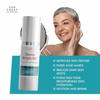Dark Spot Diminisher, DermaBright MD, Age Spot Sun Spot Freckles Melasma Brown Spot Serum - Advanced Formula Corrector Cream for Women and Men - 1 Fl Oz (Pack of 1) - Image 4