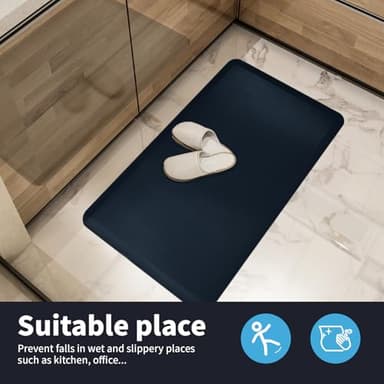 Art3d Anti Fatigue Mat - 1/2 Inch Cushioned Kitchen Mats - Comfort & Non Slip Cushion for Standing Desk, Office or Garage Floor (17.3"x28", Majolica Blue) - Image 7
