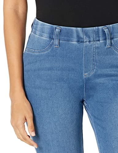 Amazon Essentials Women's Pull-On Stretchy Knit Jegging (Available in Plus Size), Light Wash, Large Short - Image 4