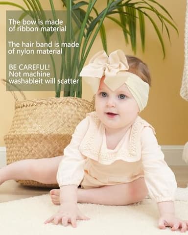 doboi 20pcs Baby Girls Bows Headbands Nylon Hairbands Ribbon Bow Elastic Hair Accessories for Newborns Infants Toddlers and Kids - Image 4