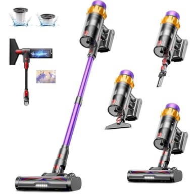 Cordless Vacuum Cleaner, 550W 45KPA 70 Mins Vacuum Cleaners for Home, Self-Standing Cordless Vacuum with Charging Dock Station, LED Display, Upgraded Anti-Tangle Stick Vacuum for Pet Hair/Carpet/Floor - Image 1
