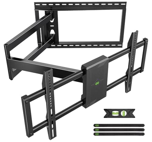 USX Mount Long Arm TV Wall Mount for Most 42-90 inch Television 40 Inch Extension Full Motion TV Mount，Wall Mount Bracket with Swivel and Tilt, Up to 150lbs Fits 16” 18” 20” 24” Stud VESA 800x400mm - Image 1