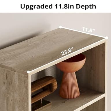 IRONCK Industrial Bookshelves and Bookcases with Doors 11.8 in Depth Floor Standing 5 Shelf Display Storage Shelves Bookcase Home Decor Furniture for Home, Office, Living Room, Bedroom - Image 6