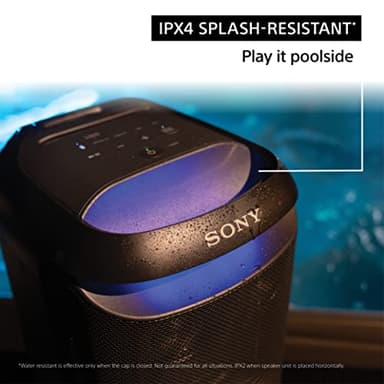 Sony SRS-XV800 X-Series Wireless Portable Bluetooth Karaoke Party Speaker IPX4 splash-resistant with 25 Hour-Battery, Built-in Handle and Wheels, Omnidirectional Sound, and Ambient Lights - Image 5