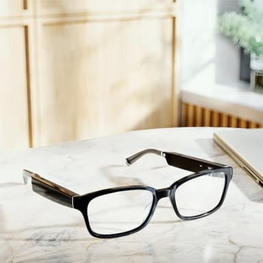 Amazon Echo Frames, an Alexa device (newest model), Smart glasses with Alexa, Rectangle frames in Classic Black with blue light filtering lenses - Image 9