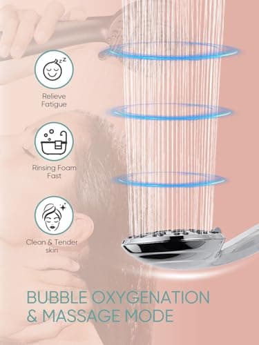 Cobbe High Pressure 8 Functions Shower Head with handheld - Powerful Detachable Shower Head Set for Low Water Pressure - Tool-less 1-Min Installation, Extra Long 60" Stainless Steel Hose (Chrome) - Image 5