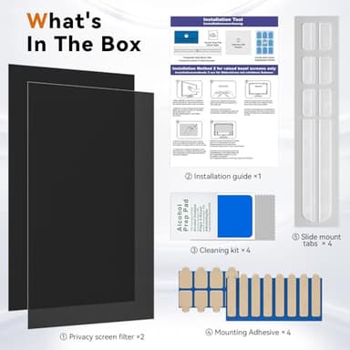 [2 Pack] 24 Inch Computer Privacy Screen for 16:9 Aspect Ratio Widescreen Monitor, Eye Protection Anti Glare Blue Light Computer Monitor Privacy Filter, Removable Anti-Scratch 24in Protector Film - Image 9