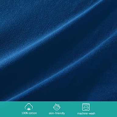 Bassinet Sheets Fit for Halo Bassinest Swivel/Flex/Glide Sleeper and 4moms mamaRoo Sleep Bassinet,100% Cotton, 2 Pack, Ultra Soft Bassinet Sheet, Gray and Navy Blue - Image 4