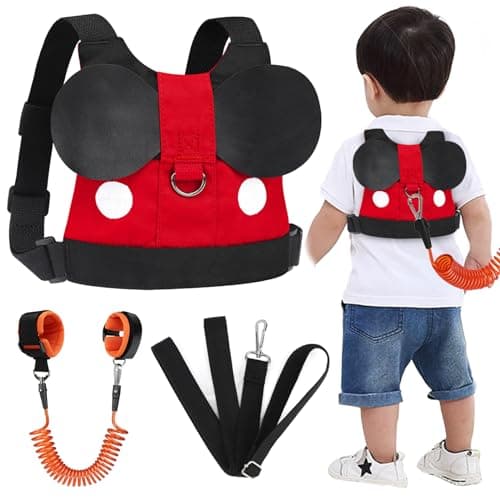 Accmor Toddler Leash Harness, Child Harness Baby Leash + Anti-Lost Wrist Link, Cute Kids Harness with Walking Assistant Strap Belt Tether for 1-5 Years Boys and Girls to Zoo or Mall - Image 1