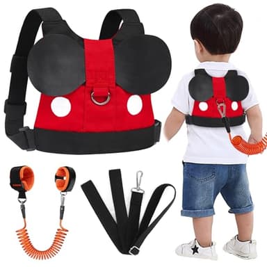 Accmor Toddler Leash Harness, Child Harness Baby Leash + Anti-Lost Wrist Link, Cute Kids Harness with Walking Assistant Strap Belt Tether for 1-5 Years Boys and Girls to Zoo or Mall - Image 1