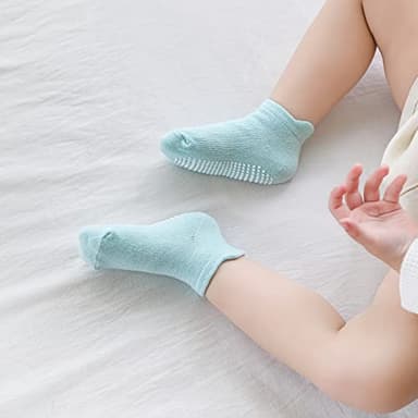 Aroveea Non Slip Grip Ankle Baby Socks 12 Pack for Toddler Boys and Girls Kids,Infant Cute Cotton Baby Socks - Image 5