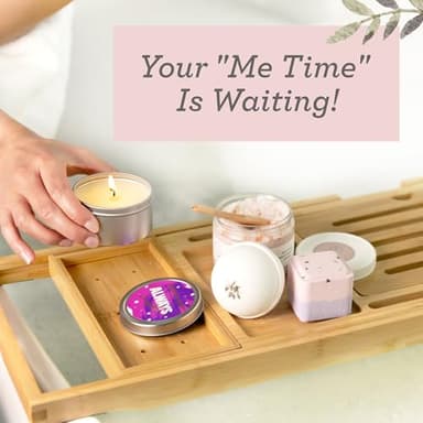 Lizush Luxury Spa Gifts for Women - 15 Piece Lavender Gifts for Her, Gift Baskets for Women, Body Care Set for Mom, Birthday Box, Self Care Spa Kit For Wife - Handmade in the USA - Image 8