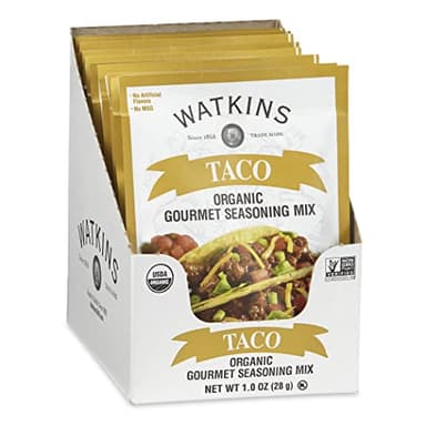 Watkins Organic Taco Gourmet Seasoning Mix, 1 oz. Packets,12 Count(Pack of 1) - Image 1