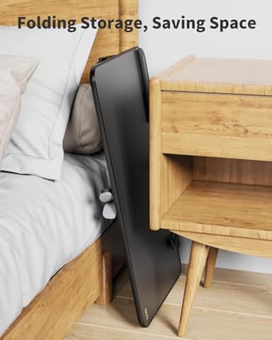 SAIJI Height & Angle Adjustable Laptop Stand for Bed, Lap Desk Bed Tray Table, Light Weight Foldable Portable Laptop Table for Couch Sofa Chair Floor Desk for Adults, Kids (Black) - Image 8