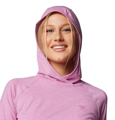 Columbia Women's PFG Uncharted Hoodie, Minuet Heather, Medium - Image 5