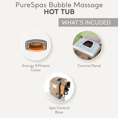 INTEX 28425EH PureSpa Bubble Massage Spa Set Outdoor Inflatable Portable Hot Tub, Includes Energy Efficient Spa Cover, Saltwater System Ready, 4 Person, 77in x 28in - Image 5