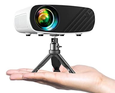Mini Projector for iPhone, ELEPHAS 2025 Upgraded 1080P HD Projector, 8000L Portable Projector with Tripod, Movie Projector Compatible with Android/iOS/Windows/TV Stick/HDMI/USB - Image 1