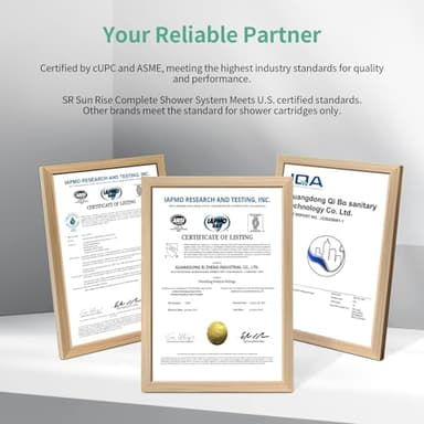 SR SUN RISE Shower System with Push Button Diverter, Ceiling Mounted Luxury 10 Inch Rain Shower Head with Handheld Spray, High Pressure Shower Faucet Combo Set with Rough-in Valve, Polished Chrome - Image 3