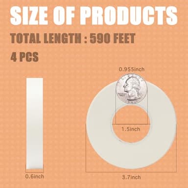 KIWIHUB 4 Packs Artist Tape for Watercolor Paper - White Masking Artists Tape for Drafting, Art Painting and All Paper Media - Acid Free 0.6inch Wide 592FT Long Total - Image 2