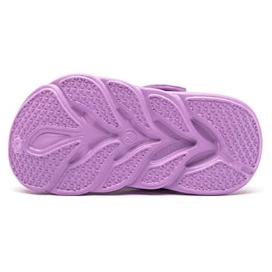 HOBIBEAR Girls Classic Graphic Toddler Garden Clogs Slip on Water Shoes (Purple-Size 8 Toddler) - Image 4