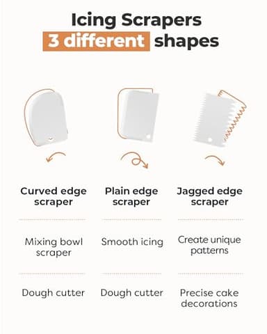 Kootek Cake Decorating Kit Baking Supplies Set Cake Turntable with 2 Frosting Straight Angled Spatula 3 Icing Smoother Scrapers Baking Accessories Tools for Beginners and Pros, White - Image 4
